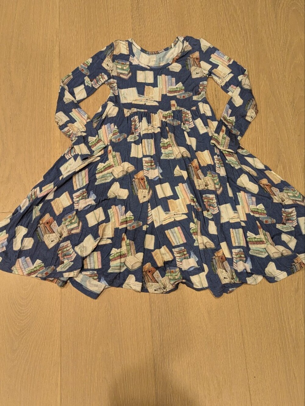 Posh Peanut Blue Bookprint Dress
